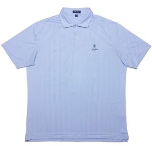 PETER MILLAR Crown Crafted Polo Shirt Lake Nona CC Cars AOP Blue XL